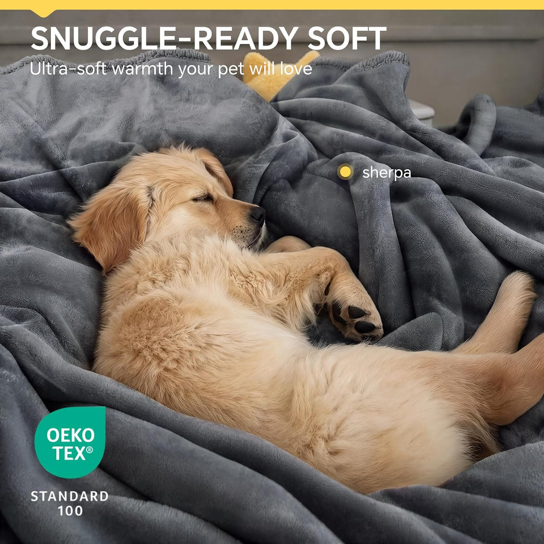 Waterproof Pet Blanket, Liquid Pee Proof Dog Blanket for Sofa Bed
