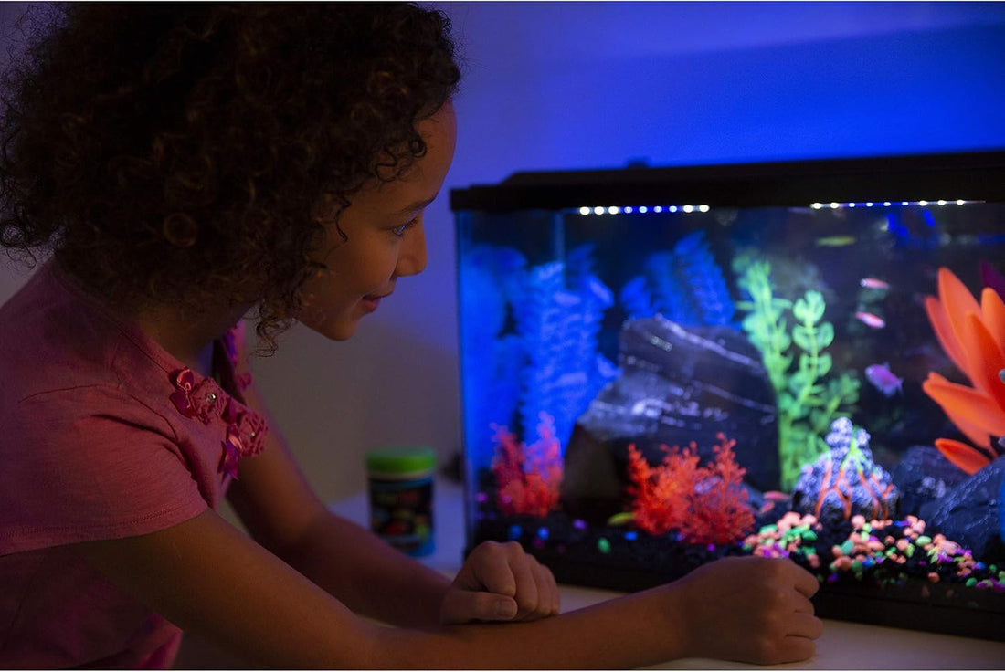 GloFish Aquarium Gravel, Black With Fluorescent Accents