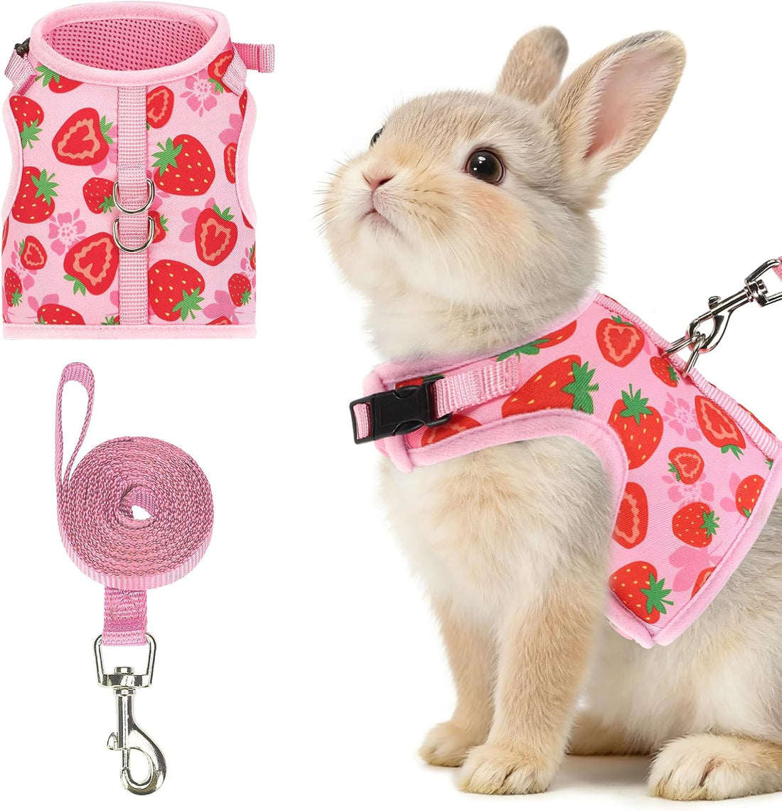 PUPTECK Bunny Rabbit Harness and Leash Set