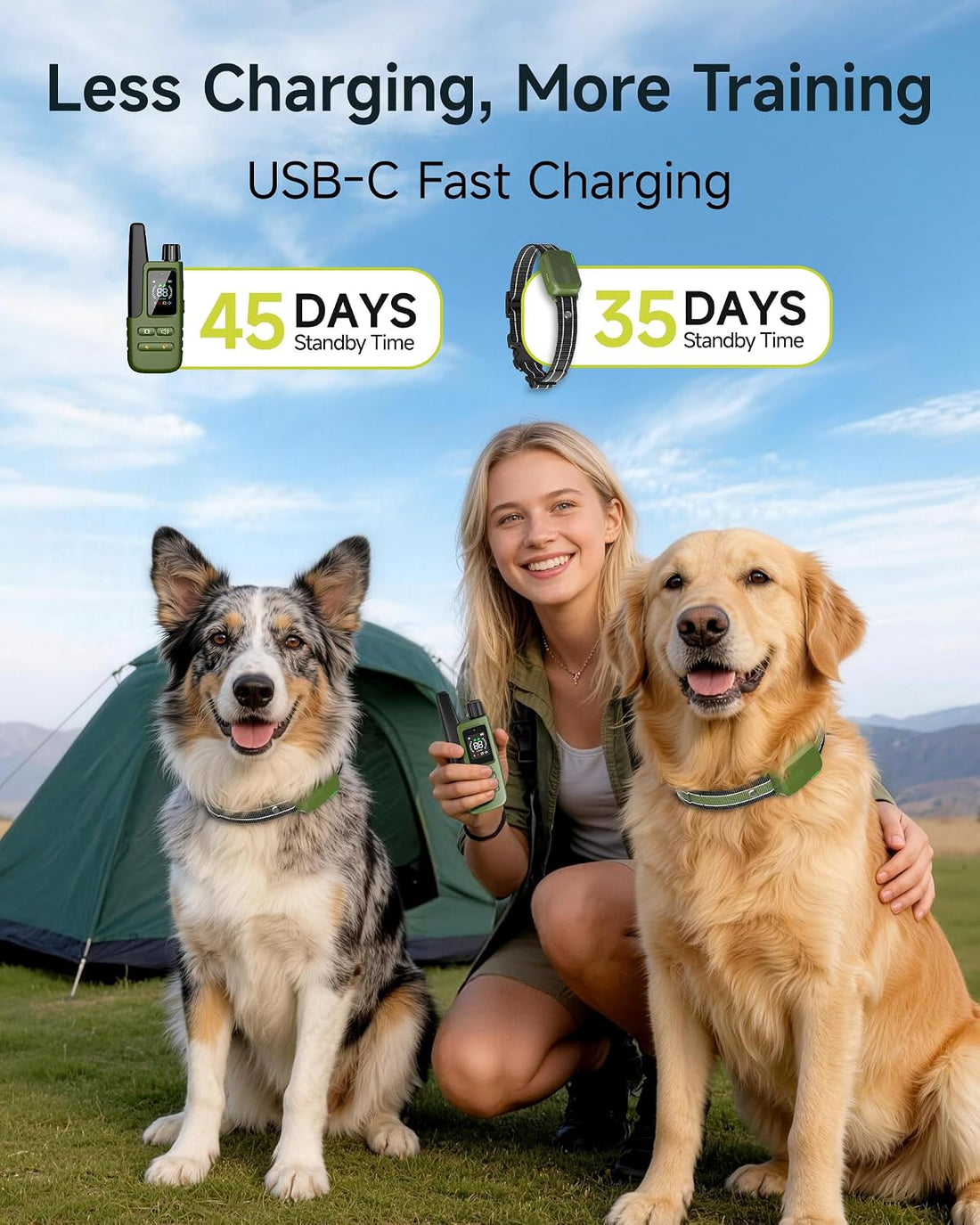 Shock Collar for 2 Dogs, 4500FT Training Collar with Remote