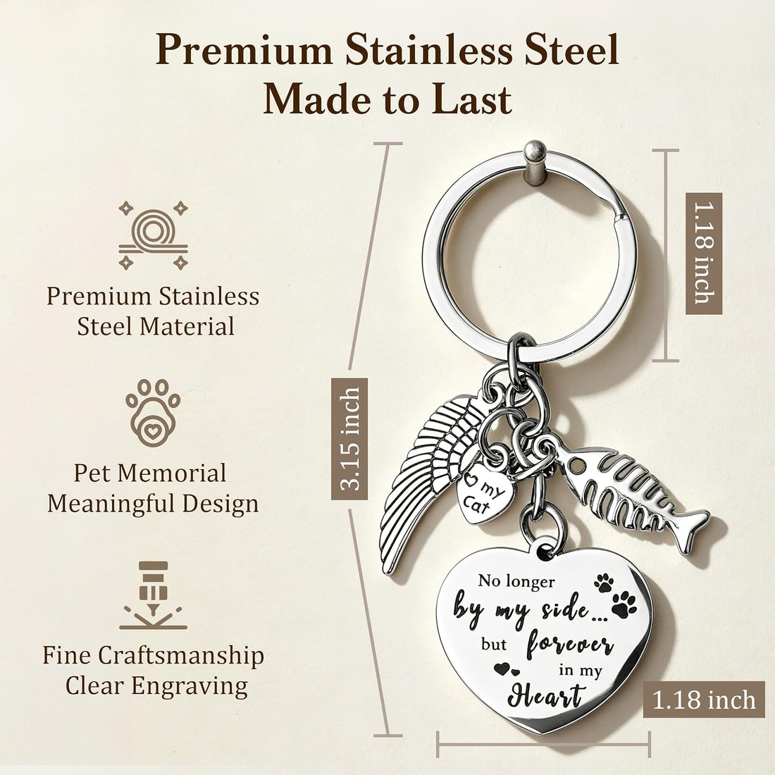Pet Memorial Gifts for Dogs, Keepsakes Sympathy Remembrance Keychain