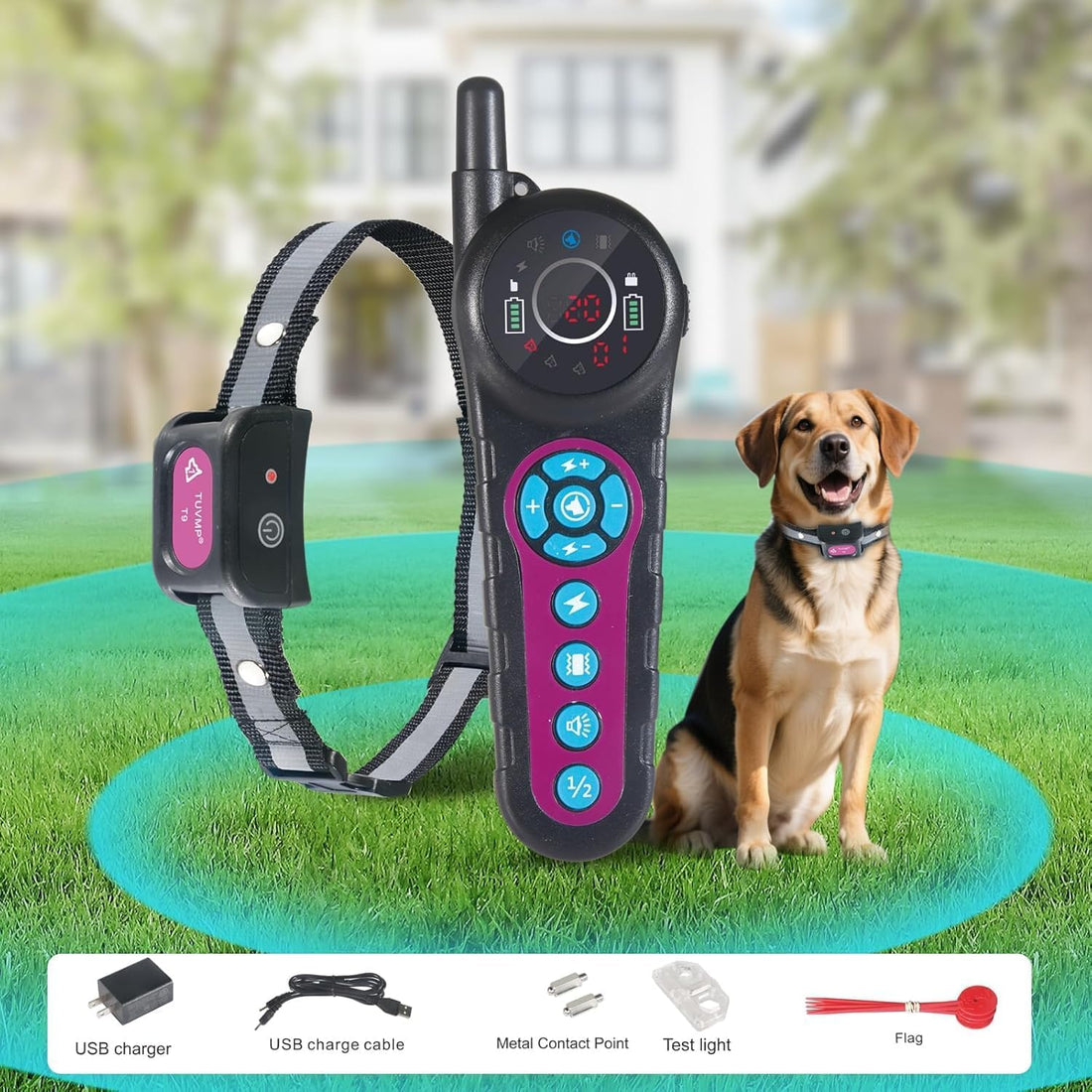 DOTSTAR Wireless Dog Fence Pet Electronic Training Collar 2-in-1