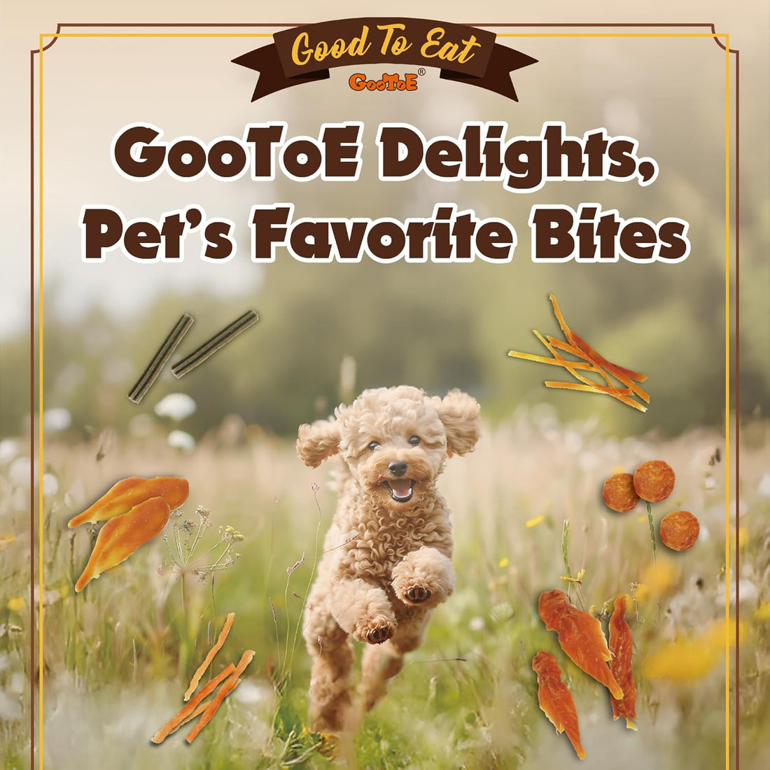 Gootoe Soft Chicken Dog Treats, All-Natural Chicken Breast Strips