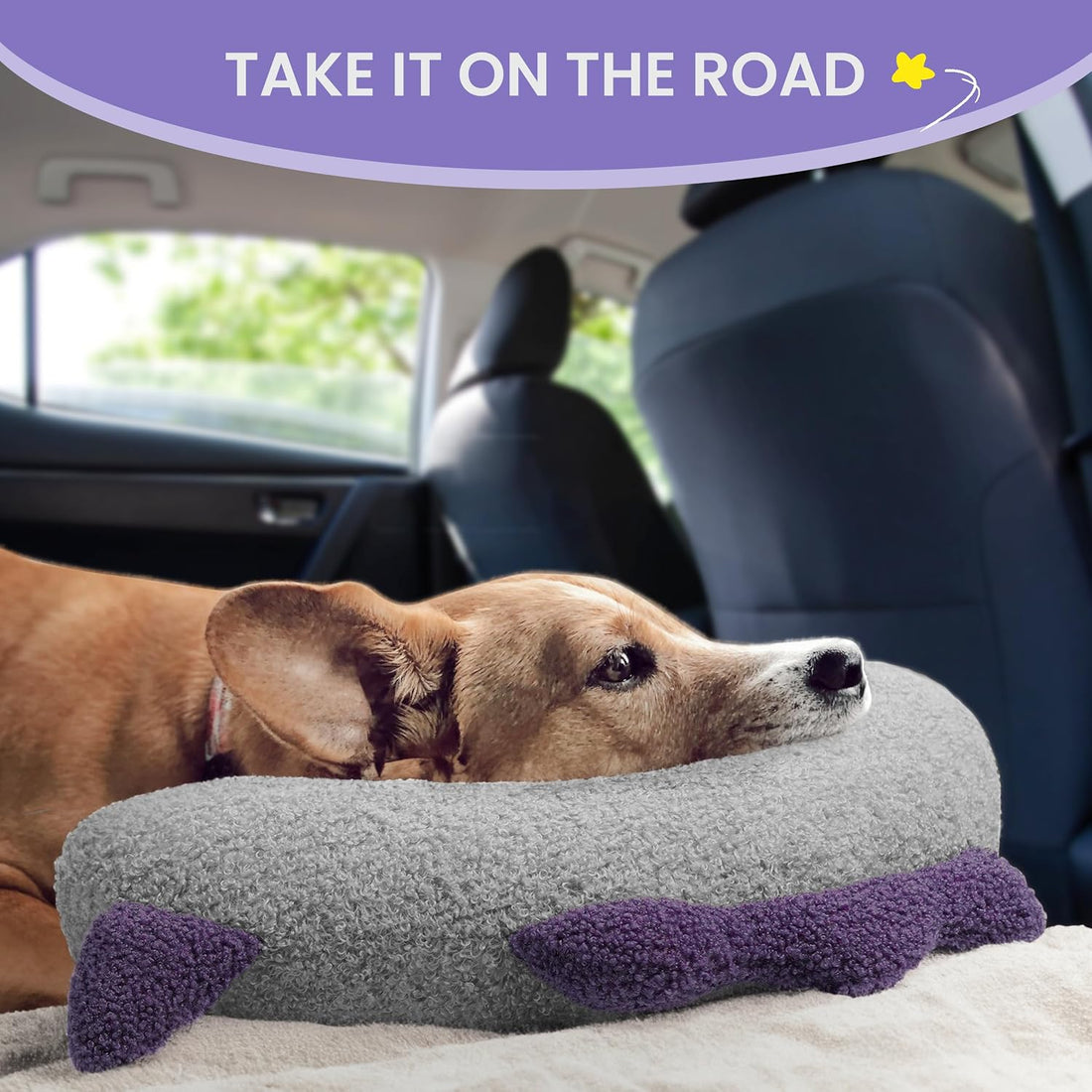 HiPetpy Dog Calming Pillow - Soft Neck Pillow for Dogs