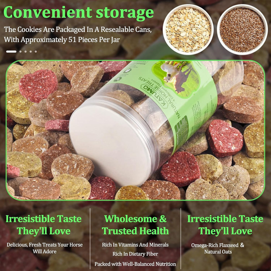 KATUMO Horse Treats, Made with Apple Banana Strawberry and Carrot