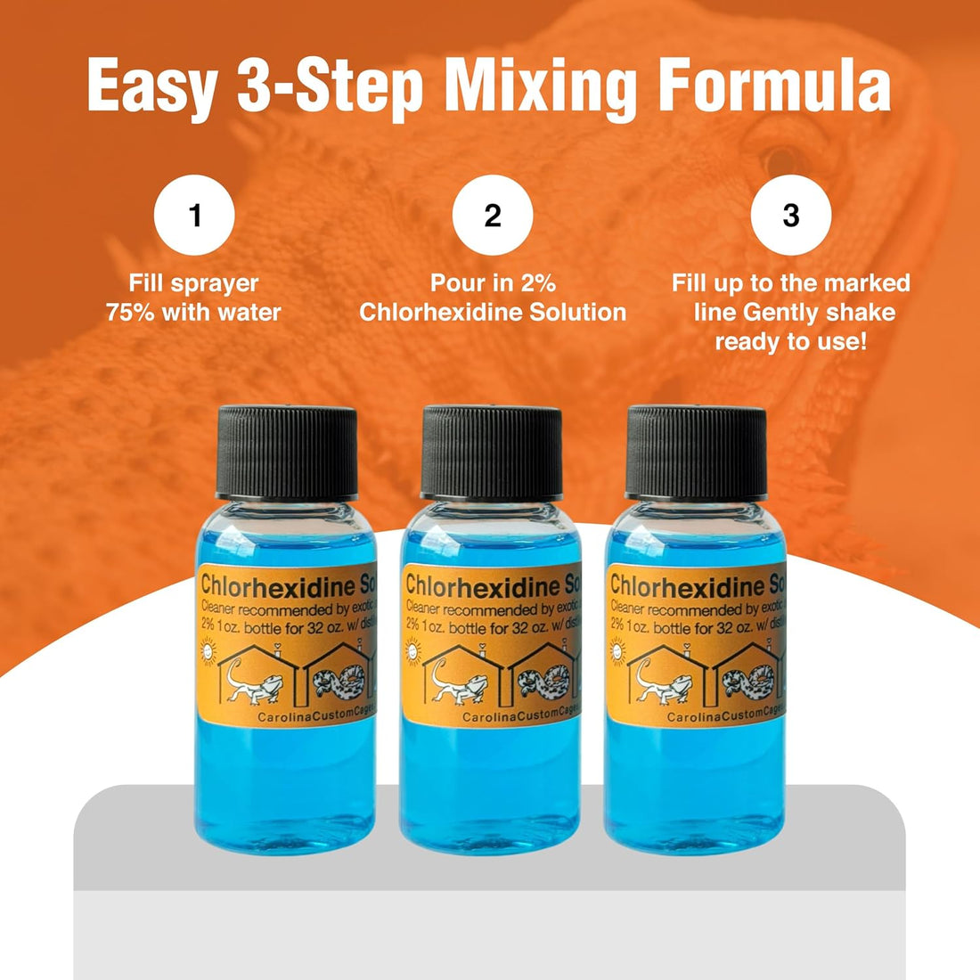 3 Refills of 32 oz Each, Chlorhexidine Solution 2%