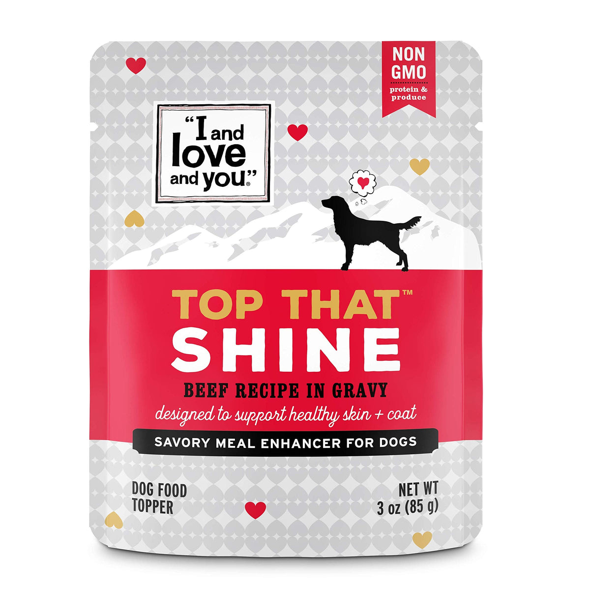 "I and love and you" Top That Shine Wet Dog Food Pouch