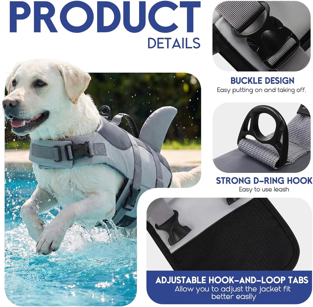 ASENKU Dog Life Jacket - Pet Safety Vest for Swimming & Boating