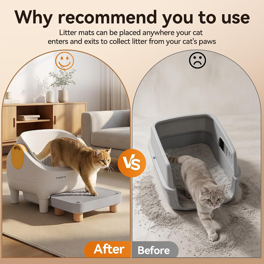 Thereye Cat Litter Box Step Stool