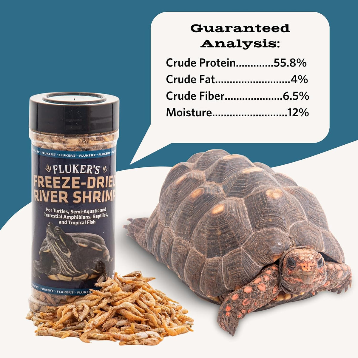 Fluker's Freeze Dried River Shrimp, Nutrient-Packed, Ideal for Lizards