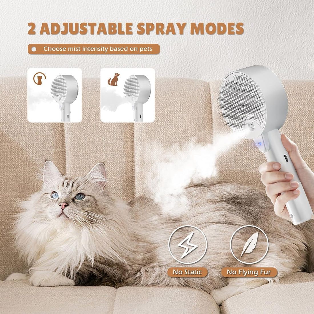 Cat Steam Brush,Cat Brushes for Indoor Cats