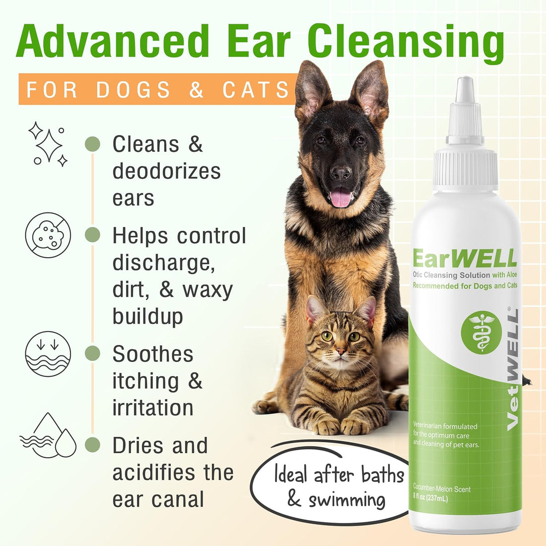 VetWELL Ear Cleaner for Dogs and Cats