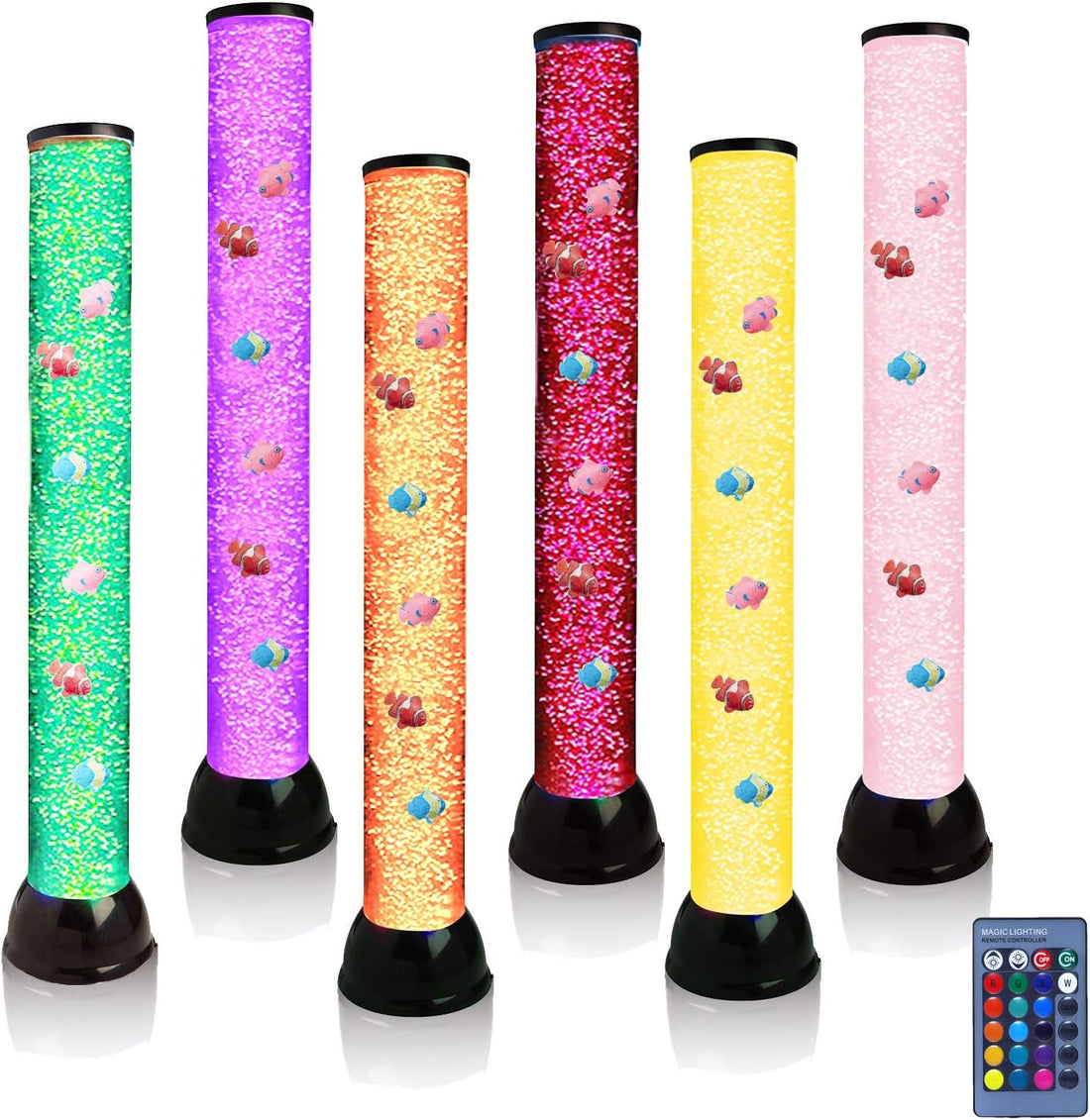 Lightahead Extra Large 32" LED Sensory Bubble Fake Fish Tube Aquarium