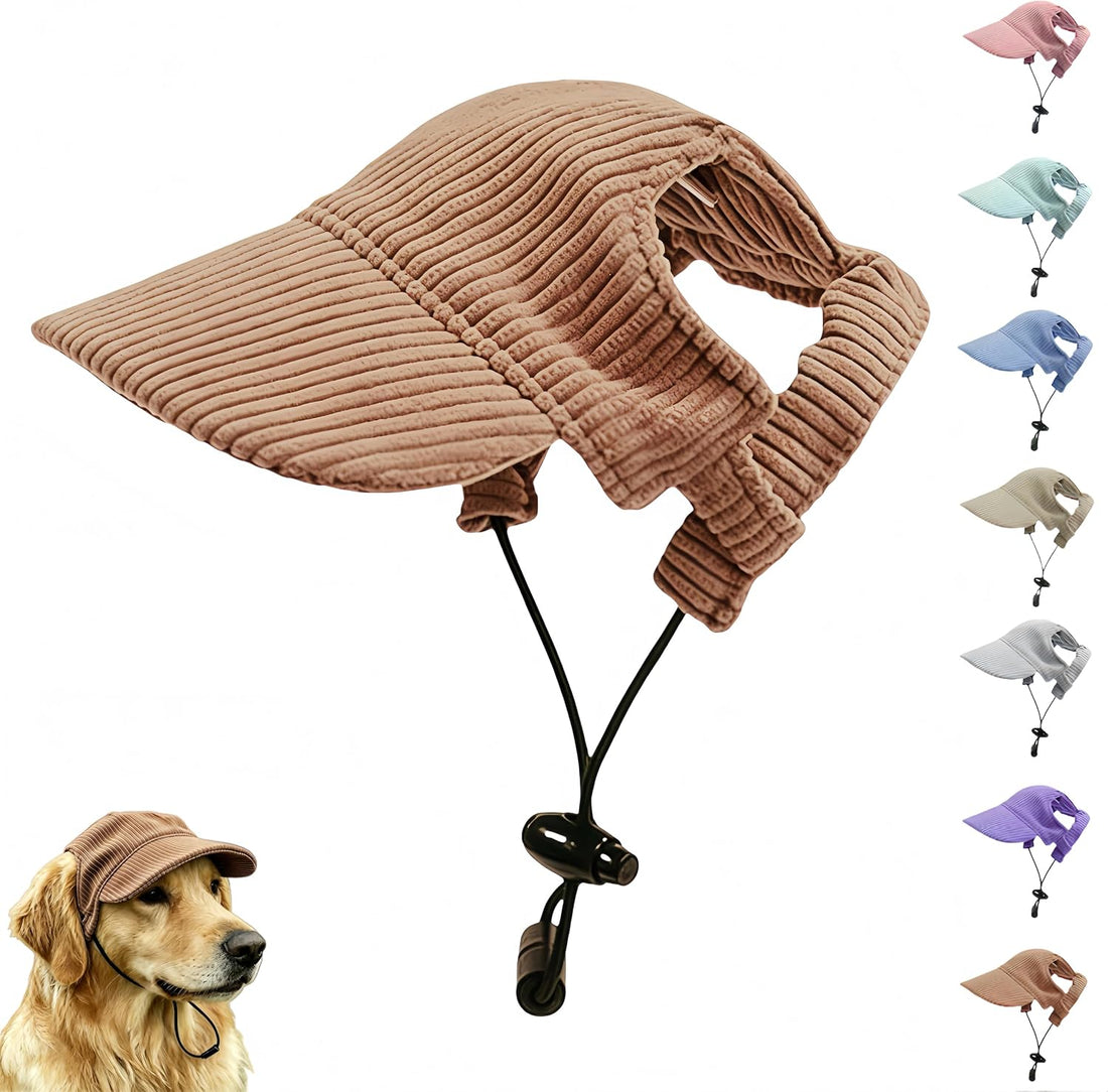 Dog Baseball Cap with Ear Holes,Breathable UV Protection Dog Sun