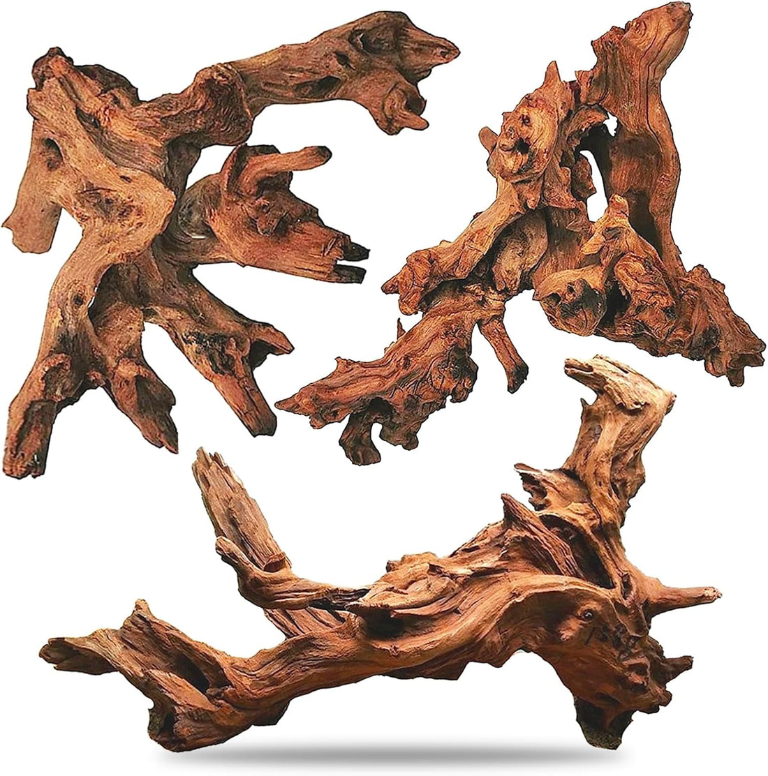 Hamiledyi Aquarium Driftwood 3PCS Natural Trunk Driftwood Assorted