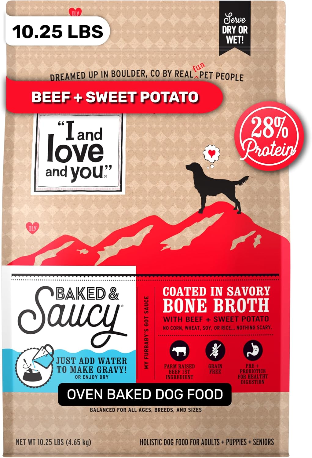 I and Love and You Baked & Saucy Dry Dog Food, Beef & Sweet Potato