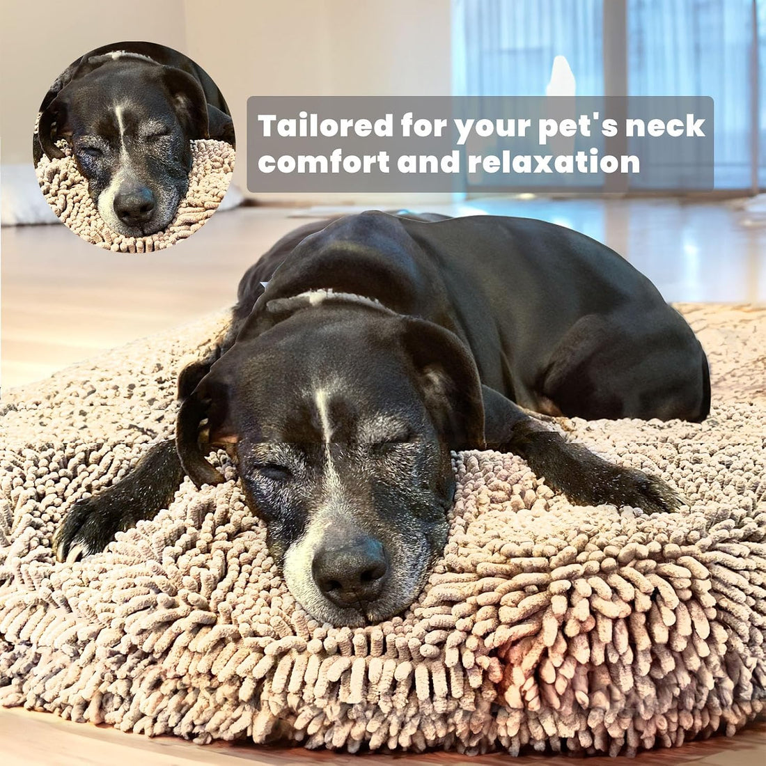 Muddy Mat®Cloud K-9 Bed for Dogs & Cats, Soft & Relaxing Donut Dog Bed