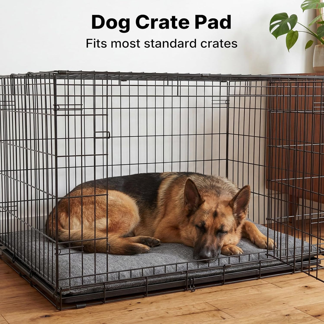 Veehoo Chew Proof Dog Crate Pad, Indestructible Dog Bed Crate Mat