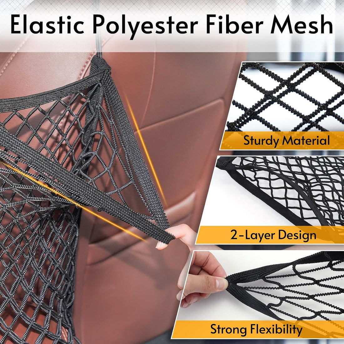 rabbitgoo Dog Car Net Barrier for SUVs, Car Divider, Easy to Install