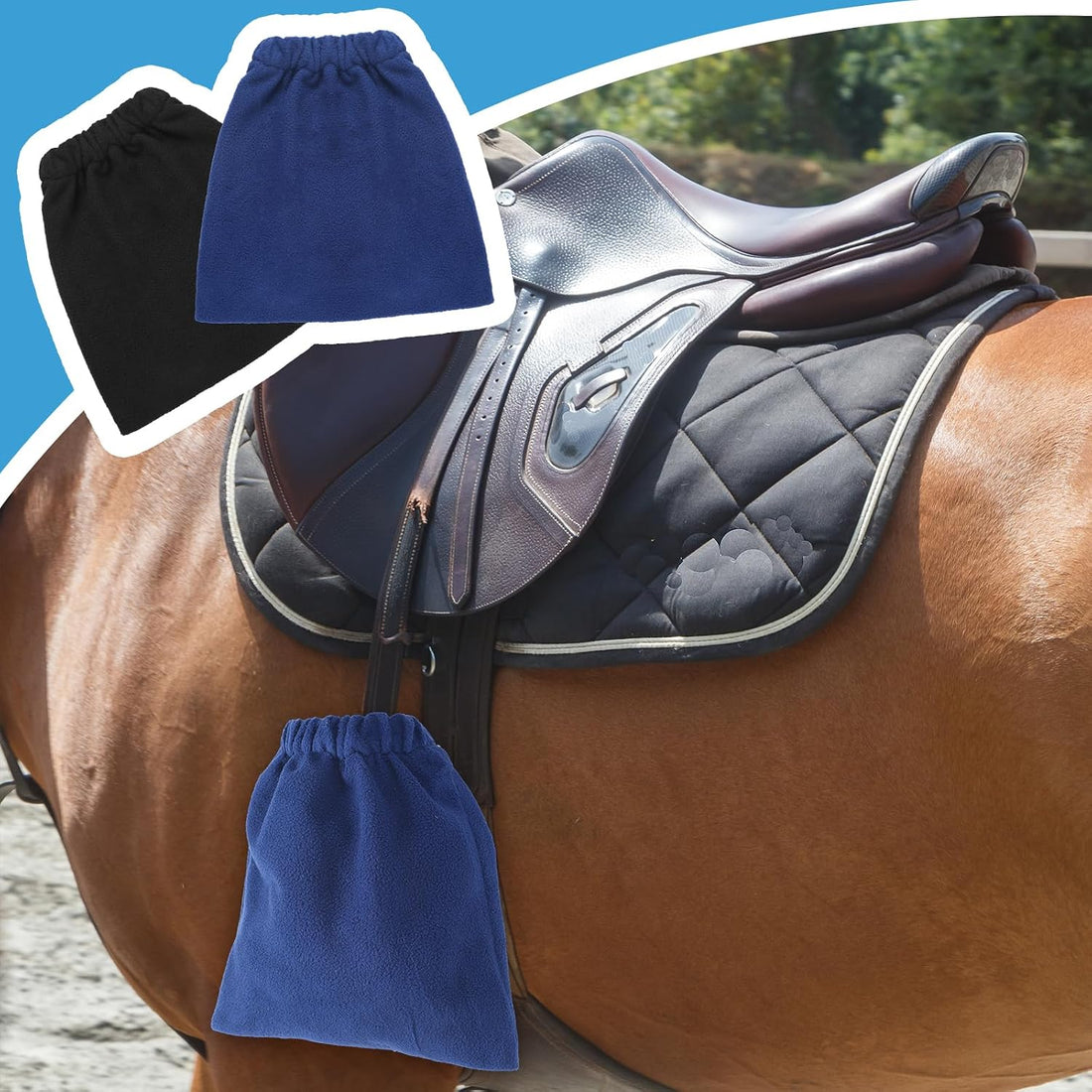 4 Pcs Stirrup Covers for English Saddle, Horse Tack Storage