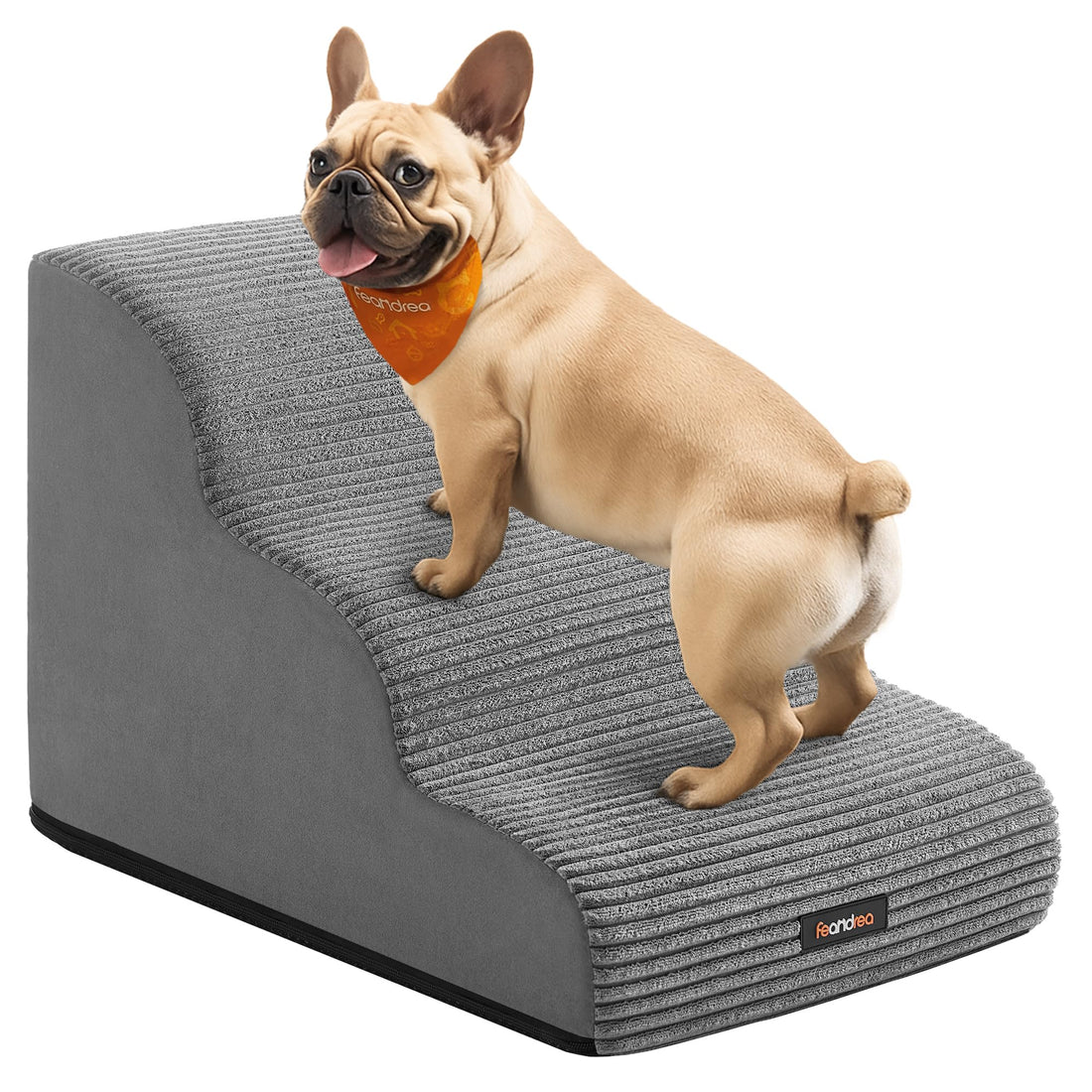 Feandrea 3-Step Dog Stairs, Dog Steps for Bed, Sofa
