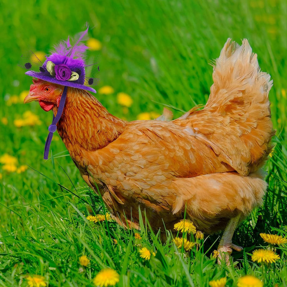 Weewooday 6 Pcs Chicken Hats for Hen Mini Chicken Helmet Accessories