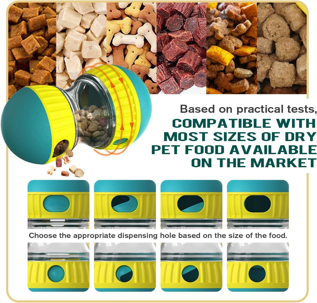 BSISUERM Dog Puzzle Toy Adjustable Treat Dispensing Ball Food