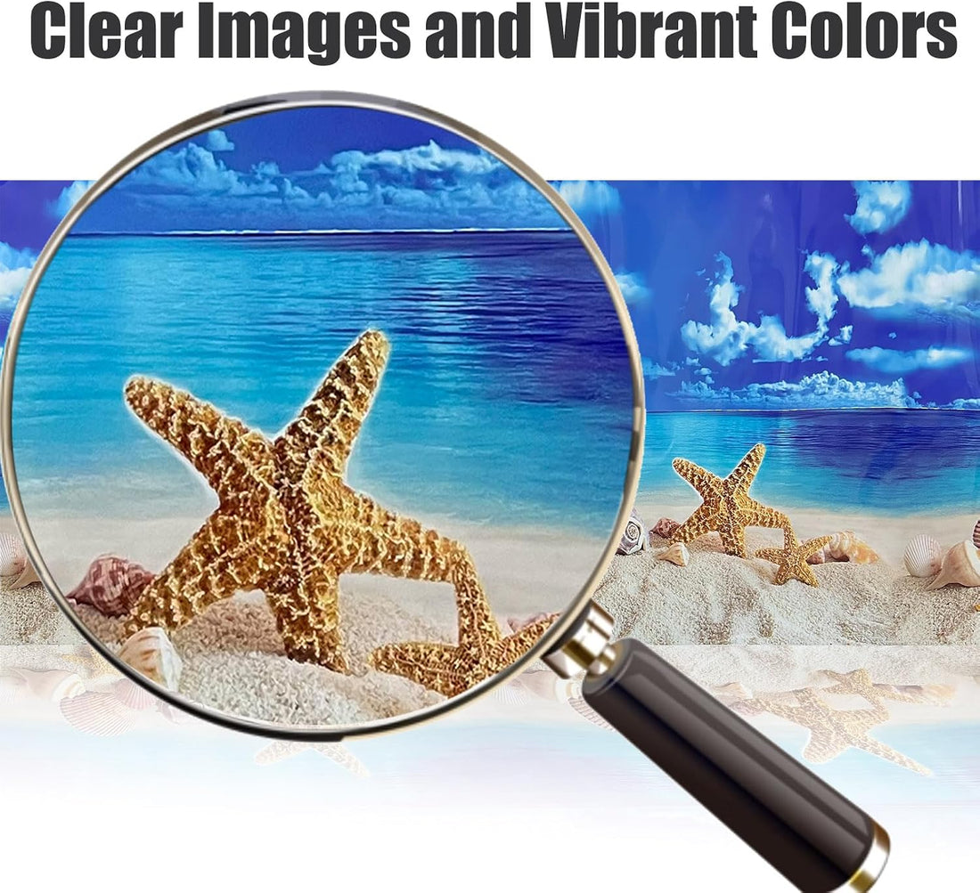 XCNO Aquarium Background Poster Fish Tank Wallpaper, Double-Sided