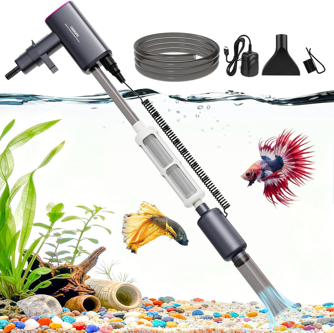 Cordless Aquarium Gravel Cleaner