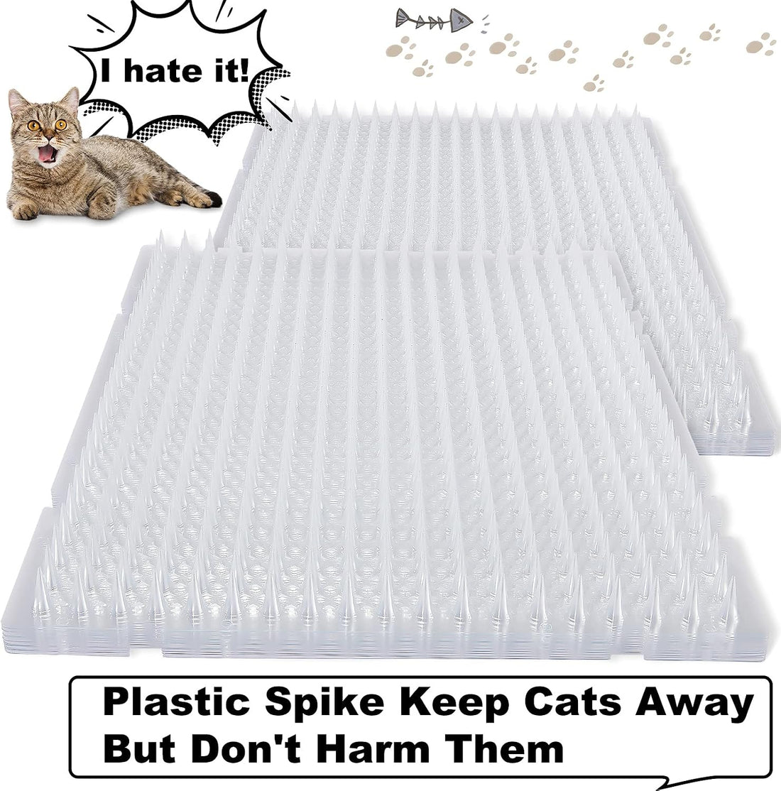Nuanchu 16 Pack Cat Mat with Spikes, Pet Deterrent Outdoor