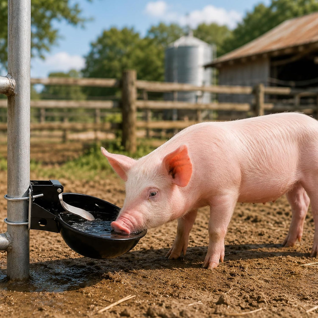 2 Pcs 2.5 L/ 0.66 Gal Automatic Livestock Waterer, Stainless Steel