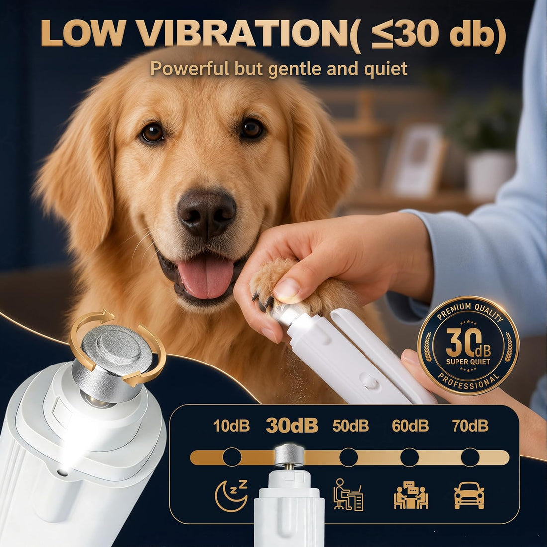 Dog Nail Clippers & Grinder with LED