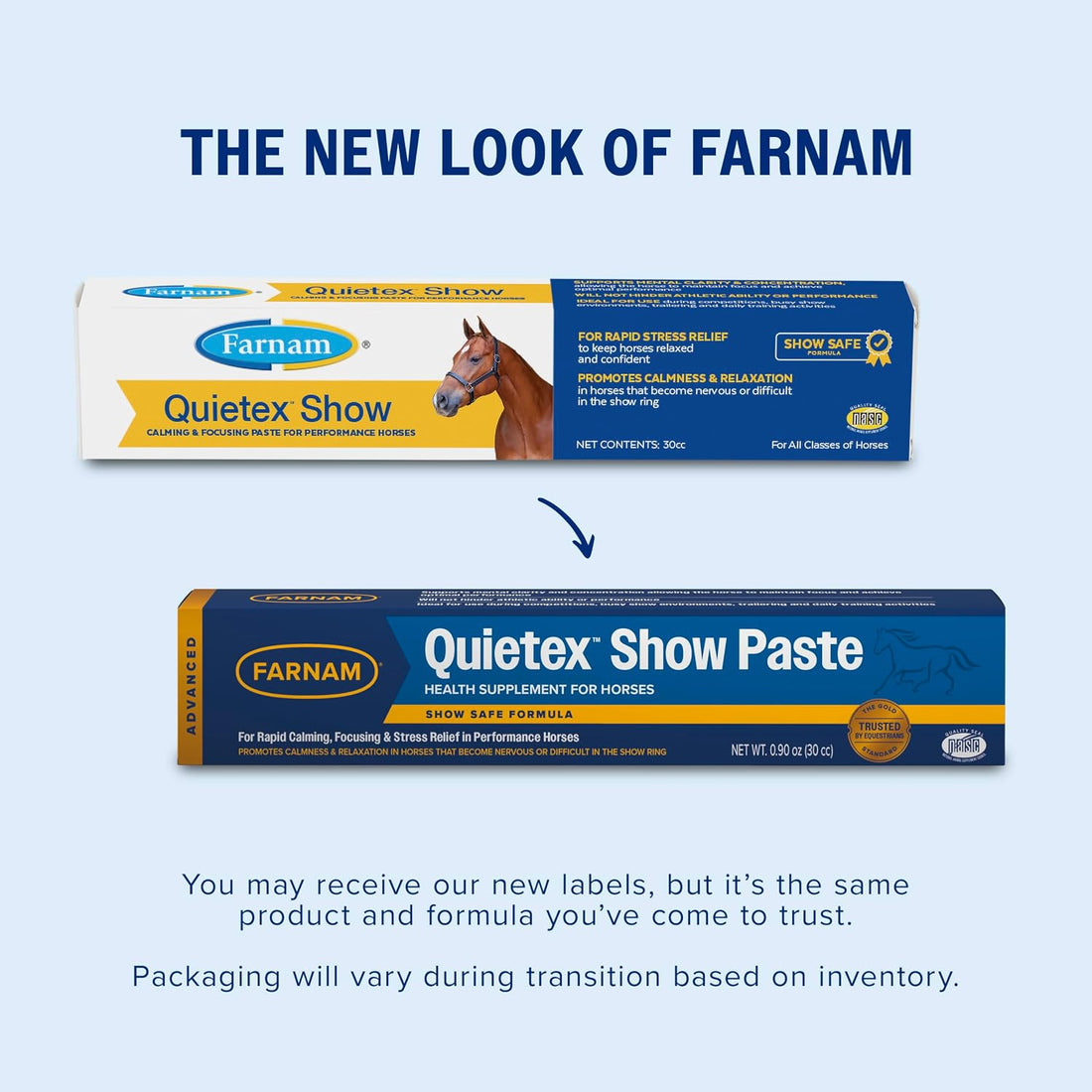 Farnam Quietex Show Calming & Focusing Paste for Horses, 30 cc Syringe