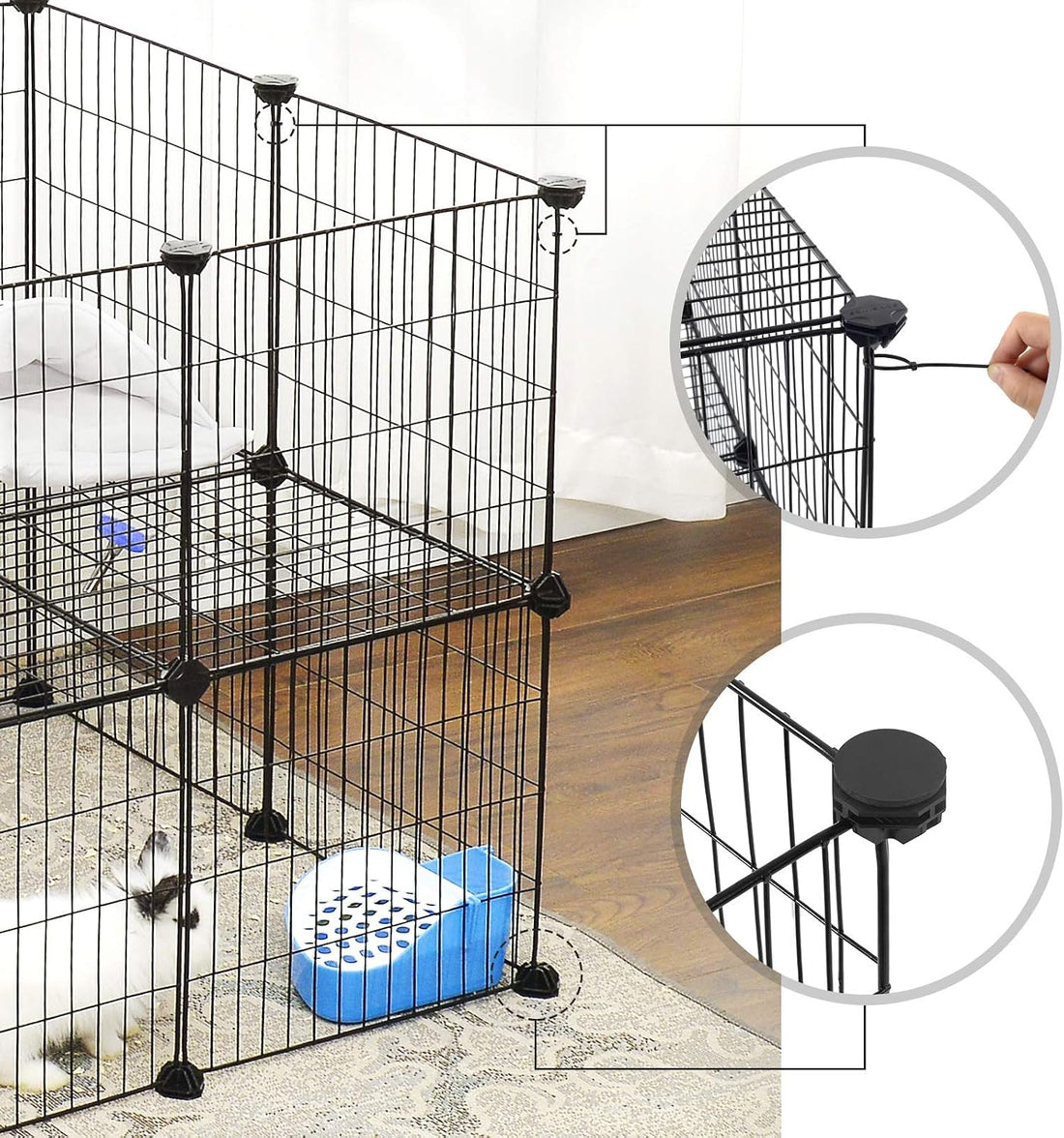 SONGMICS Pet Playpen, Small Animal Playpen