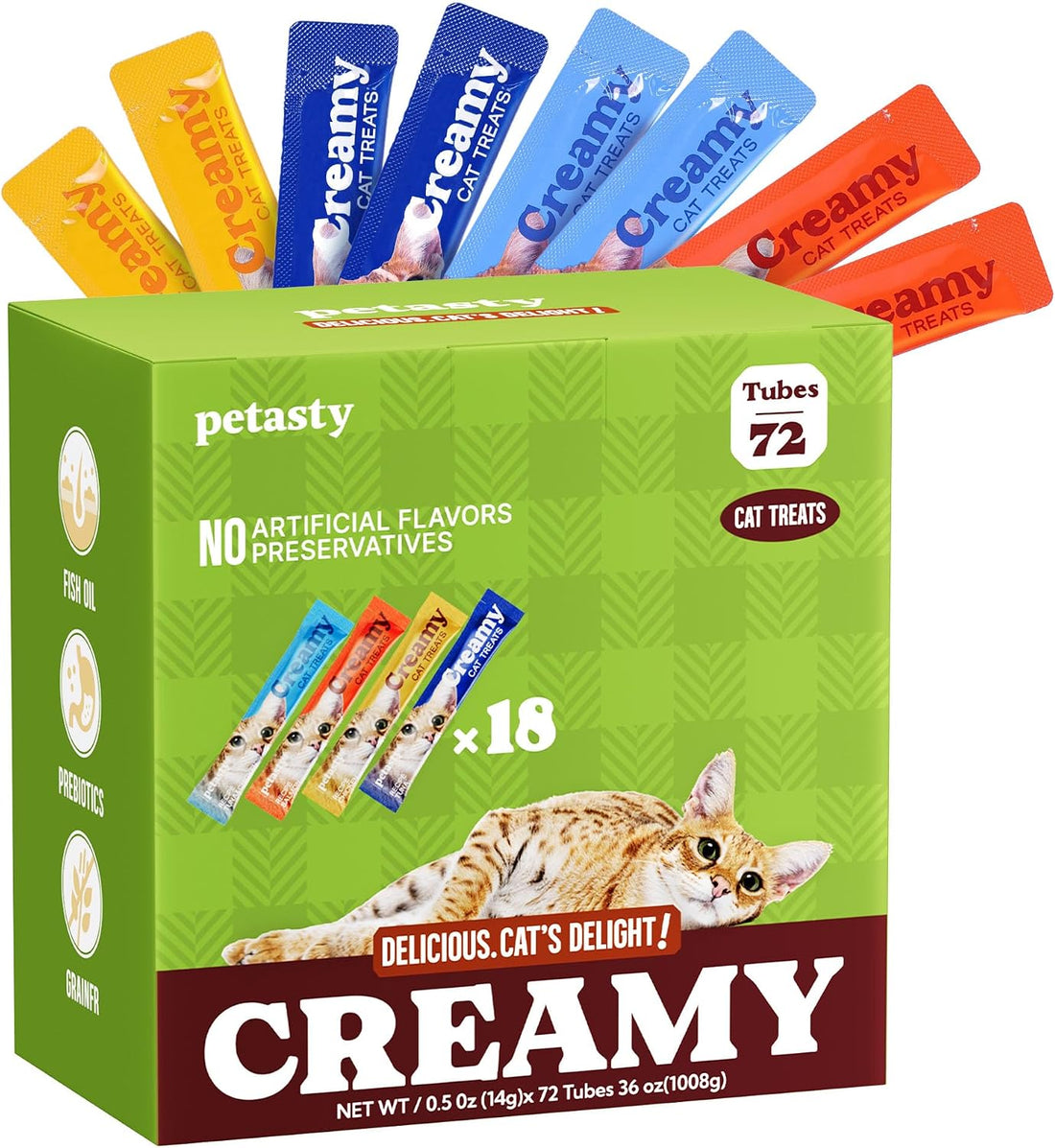 Lickable Cat Treats, Creamy Puree, Variety Pack, 20 Tubes, 0.5oz