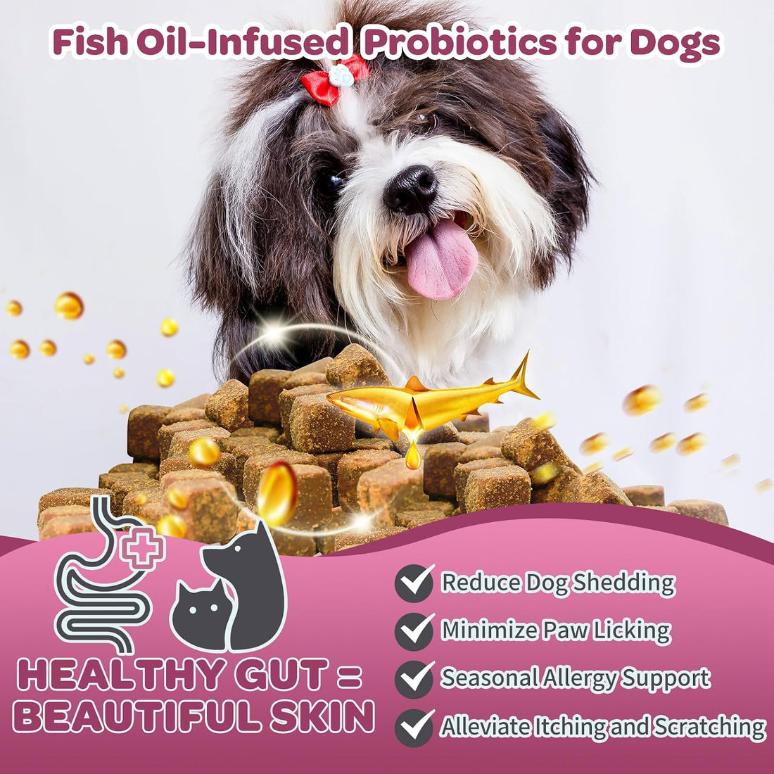 NATURE TARGET Probiotics for Dogs & Digestive Enzymes for Digestive