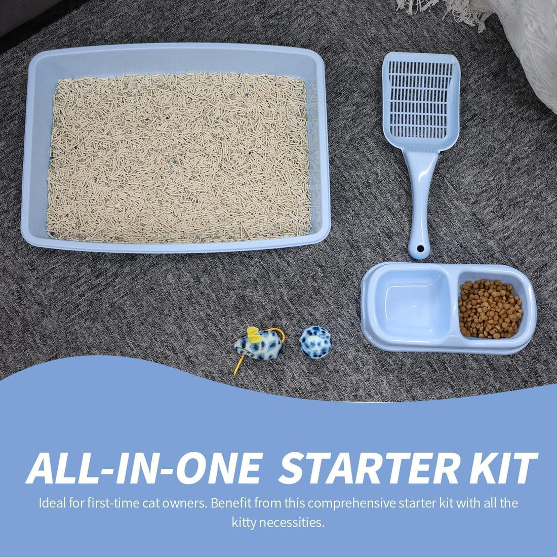 PAWISE Small Cat Litter Box,14.3 x 10.6 x 2.5 Kitten Litter Box