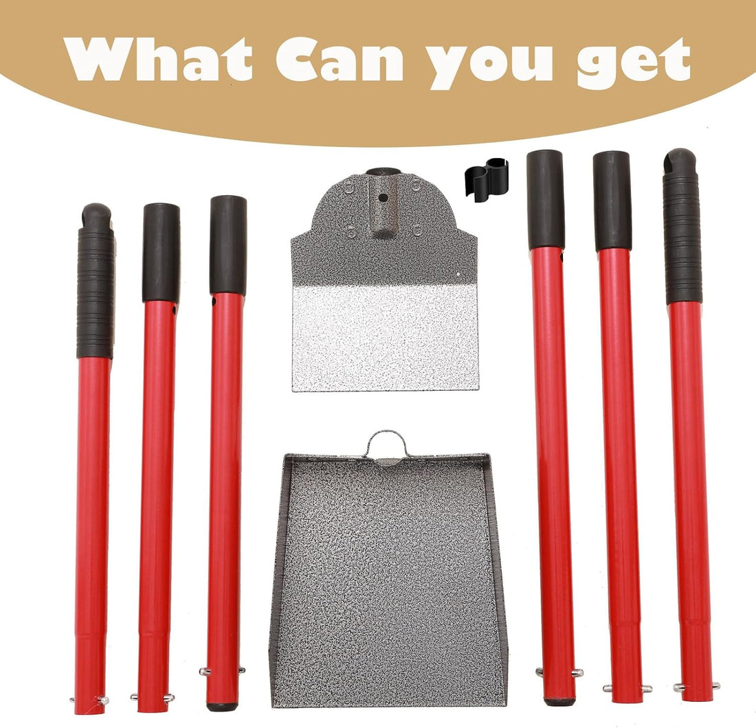 𝗫-𝗧𝗘𝗖𝗢𝗞𝗜𝗧 Pooper Scooper - 𝗗𝘂𝗿𝗮𝗯𝗹𝗲 & 𝗦𝘁𝘂𝗿𝗱𝘆 Spade&Tray Set with Long