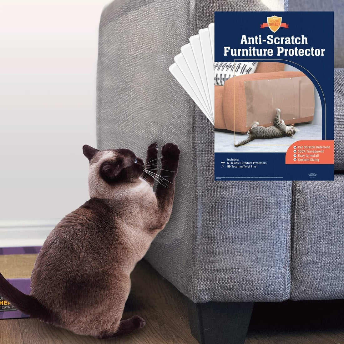 6 Pack XL Anti Cat Scratch Furniture Protector