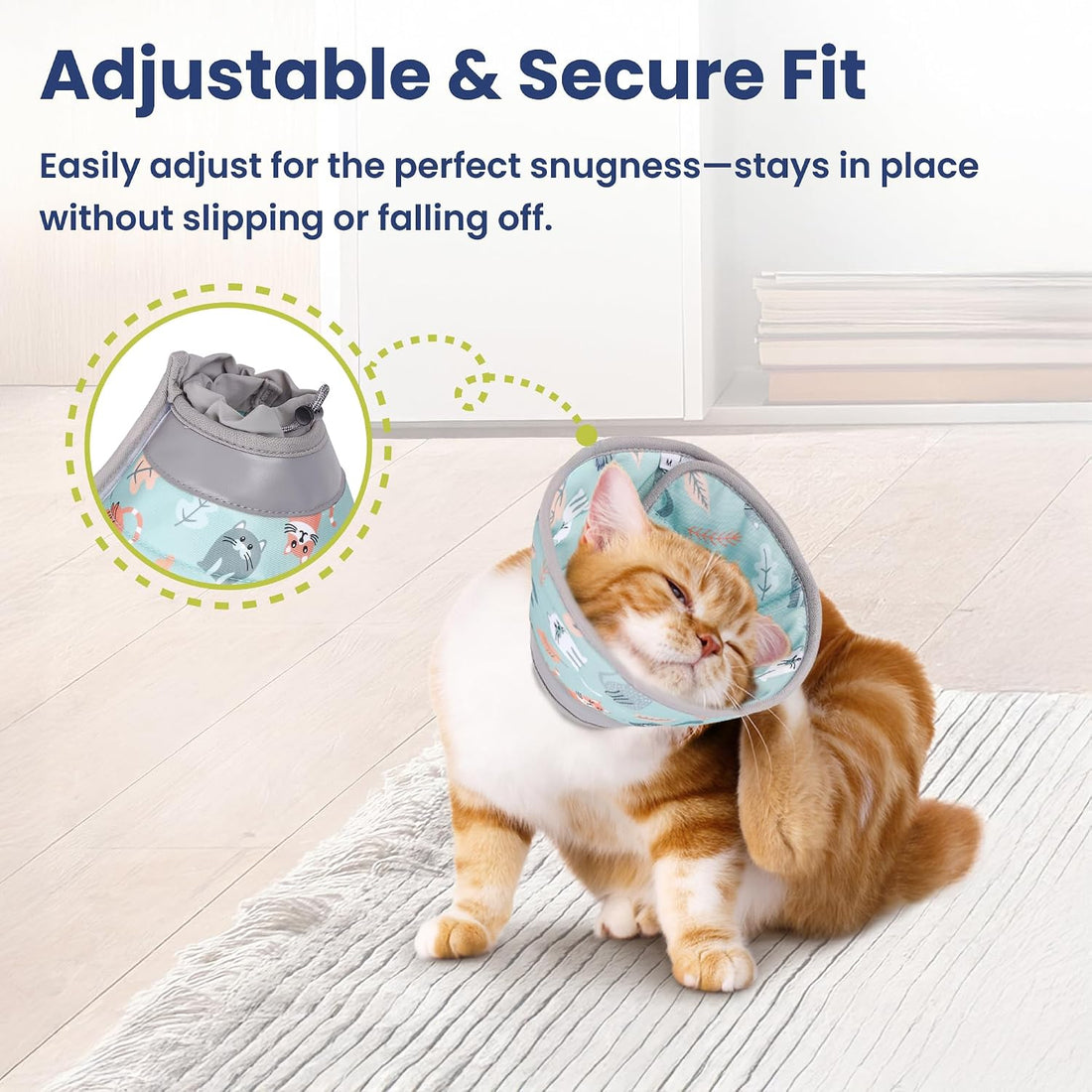 PawsPik Adjustable Soft Recovery Cone for Dogs & Cats, Small