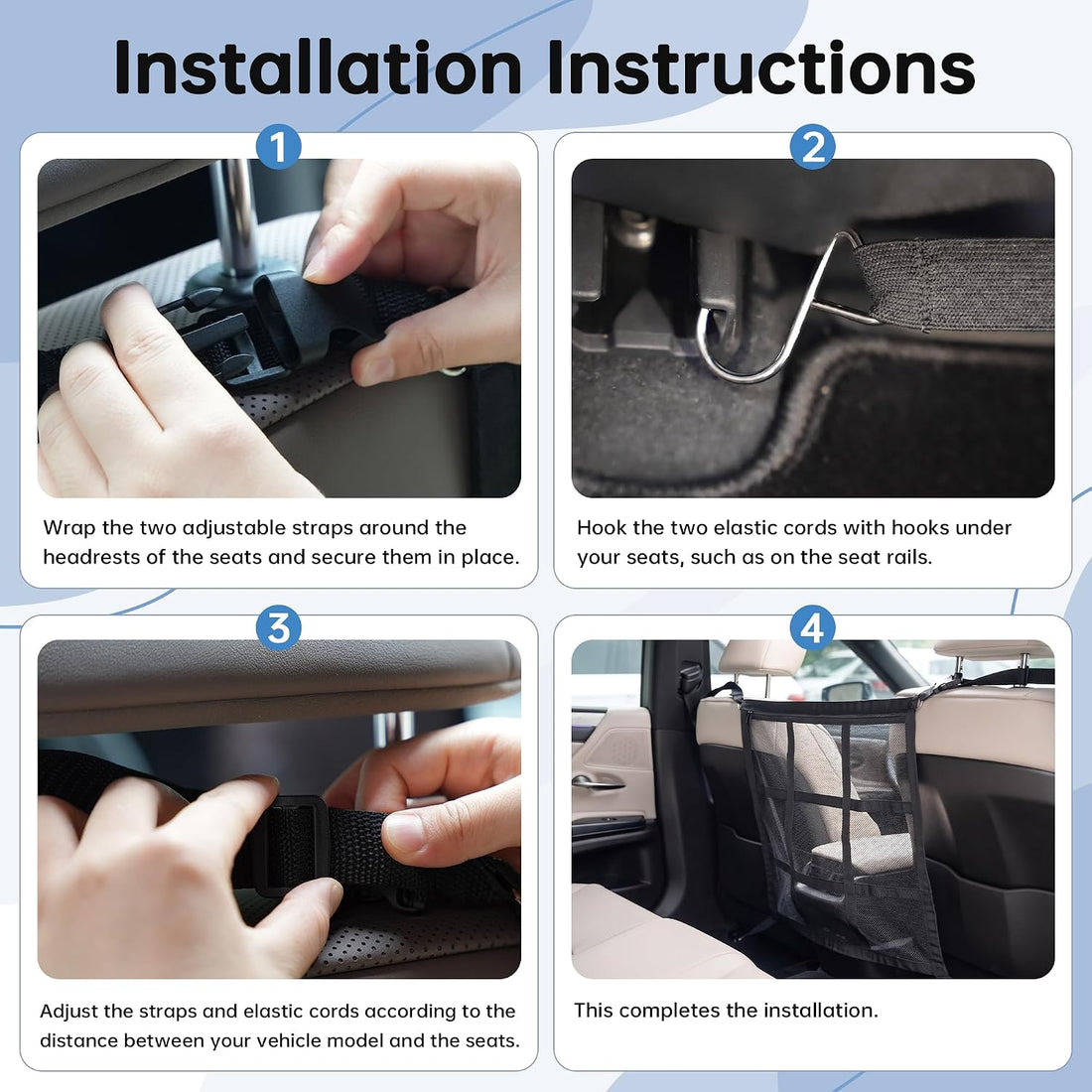 Dog Car Barrier for Sedans SUVs Trucks, Double-Layer Mesh