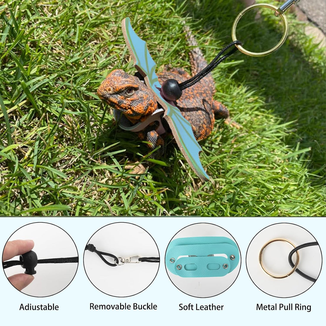 Bearded Dragon Leash and Harness Set, Bearded Dragon Carrier Sling