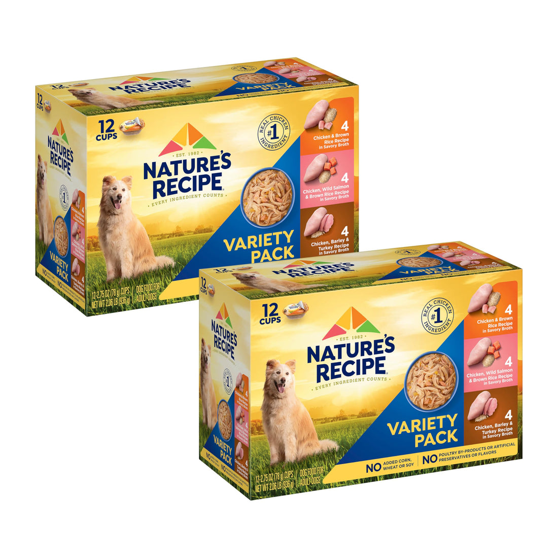 Nature’s Recipe Chicken, Salmon and Turkey Recipes Variety Pack Wet