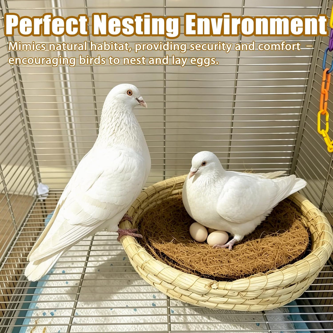 12PCS Pigeon Nest Pads Coconut Fiber Bird Nesting Material for Chicken