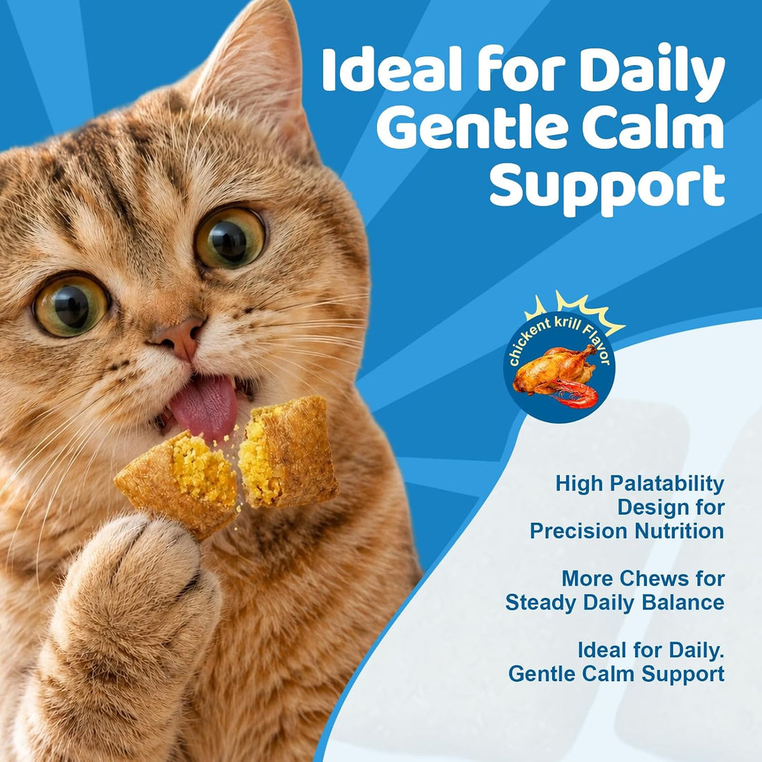 Calming Cat Treats - 500 Chews for Stress & Anxiety Support