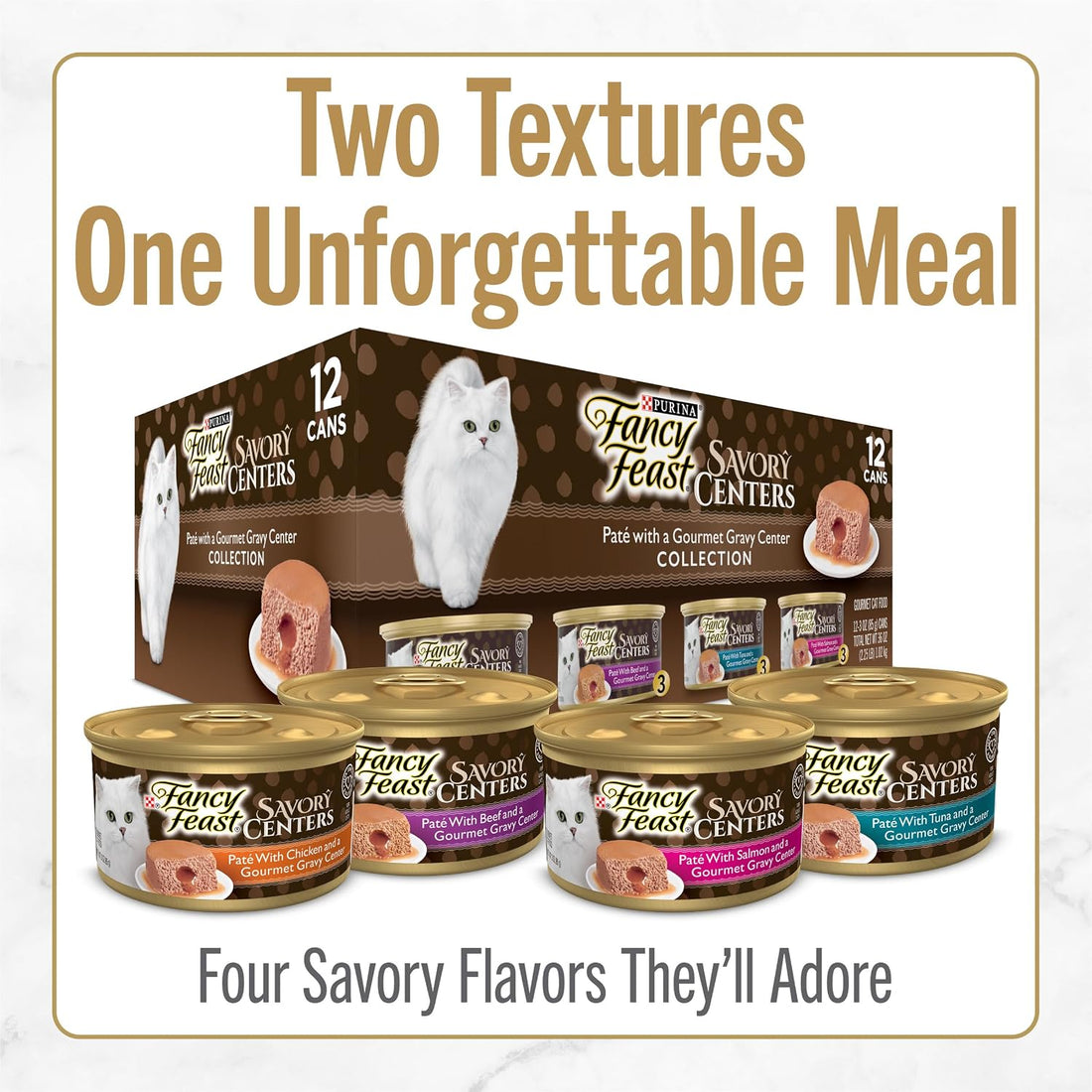 Purina Fancy Feast Savory Centers Wet Cat Food Pate Variety Pack