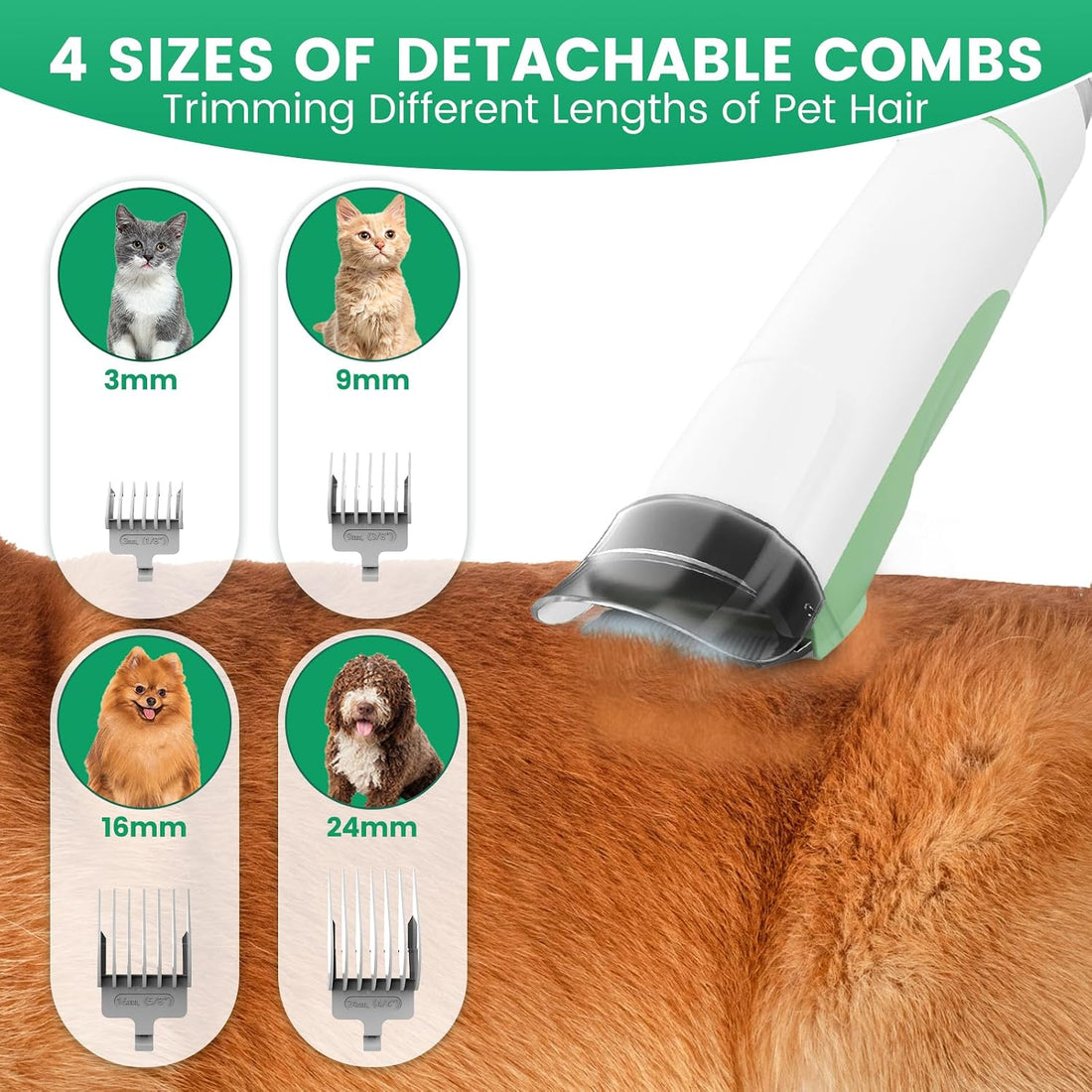 Dog Grooming Vacuum, Pet Grooming Kit with Clipper Nail Trimmer