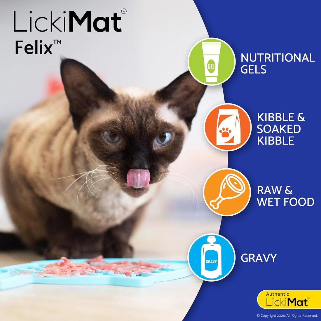 LickiMat Fish-Shaped Cat Slow Feeders Lick Mat