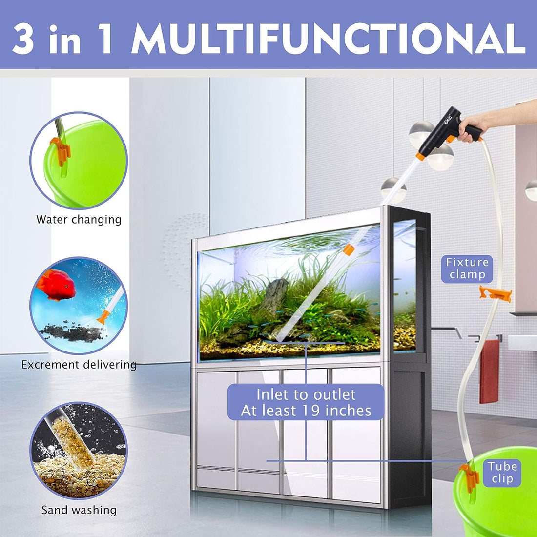 hygger Aquarium Gravel Cleaner