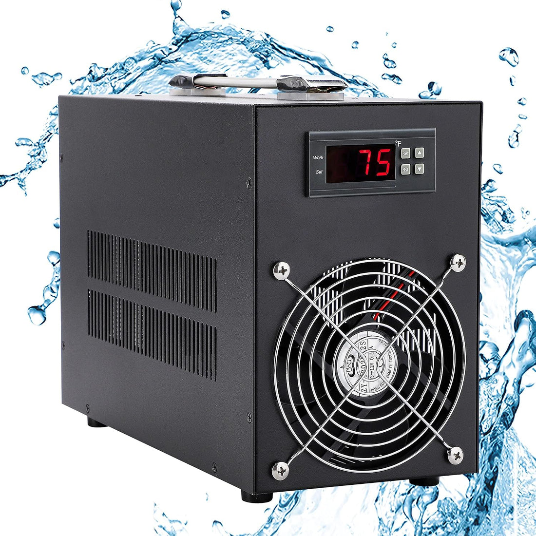 Poafamx 16gal Aquarium Chiller Quiet Small Water Chiller Electronic